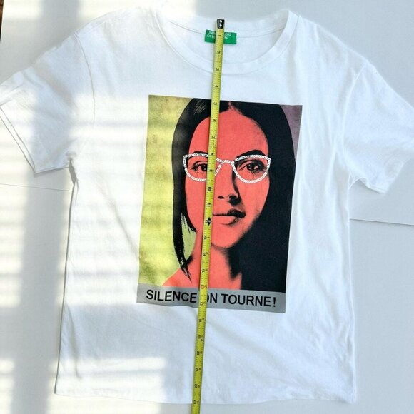 Benetton T-Shirt Graphic 100% cotton SZ Small  Round neck - Picture 5 of 8